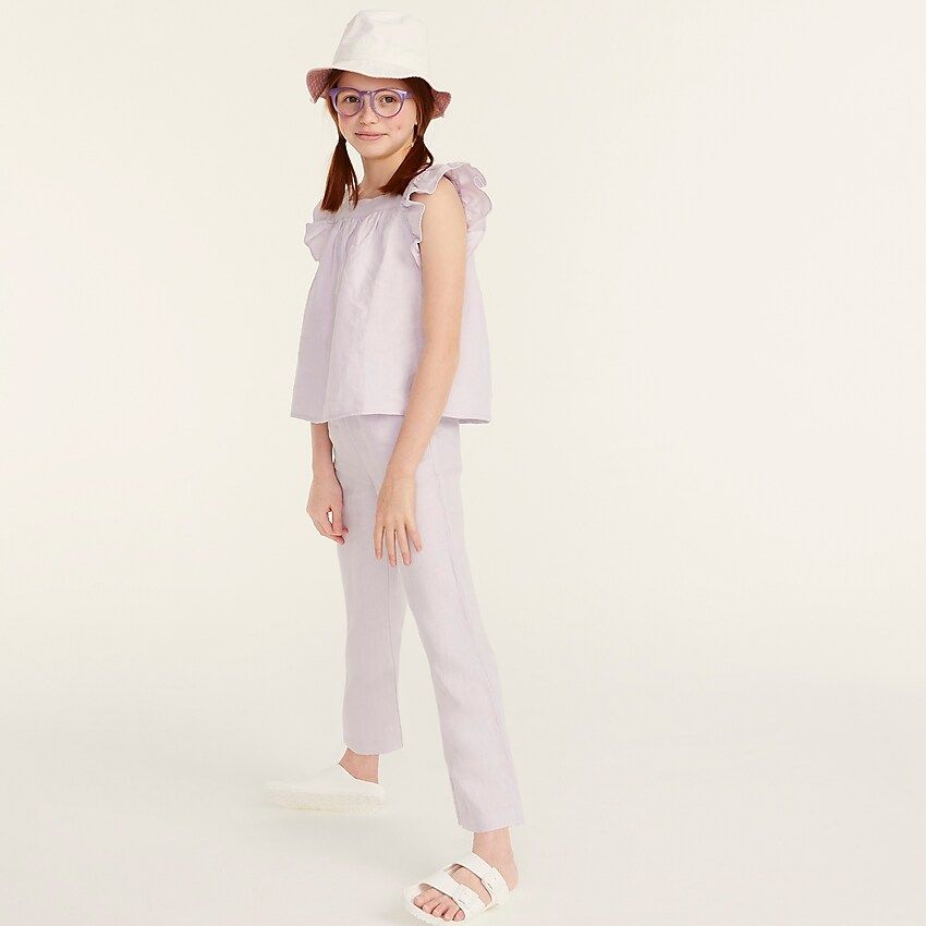 Girls' wide-leg linen pant | J.Crew US