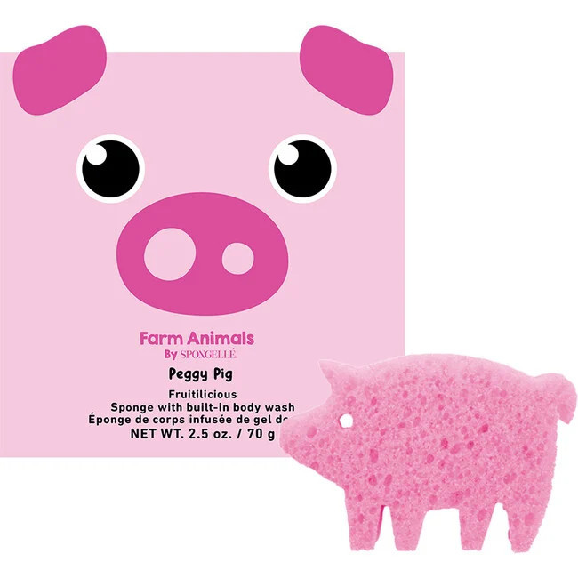Spongelle | Farm Animals, Peggy Pig (Pink, Size 3 oz) | Maisonette | Maisonette
