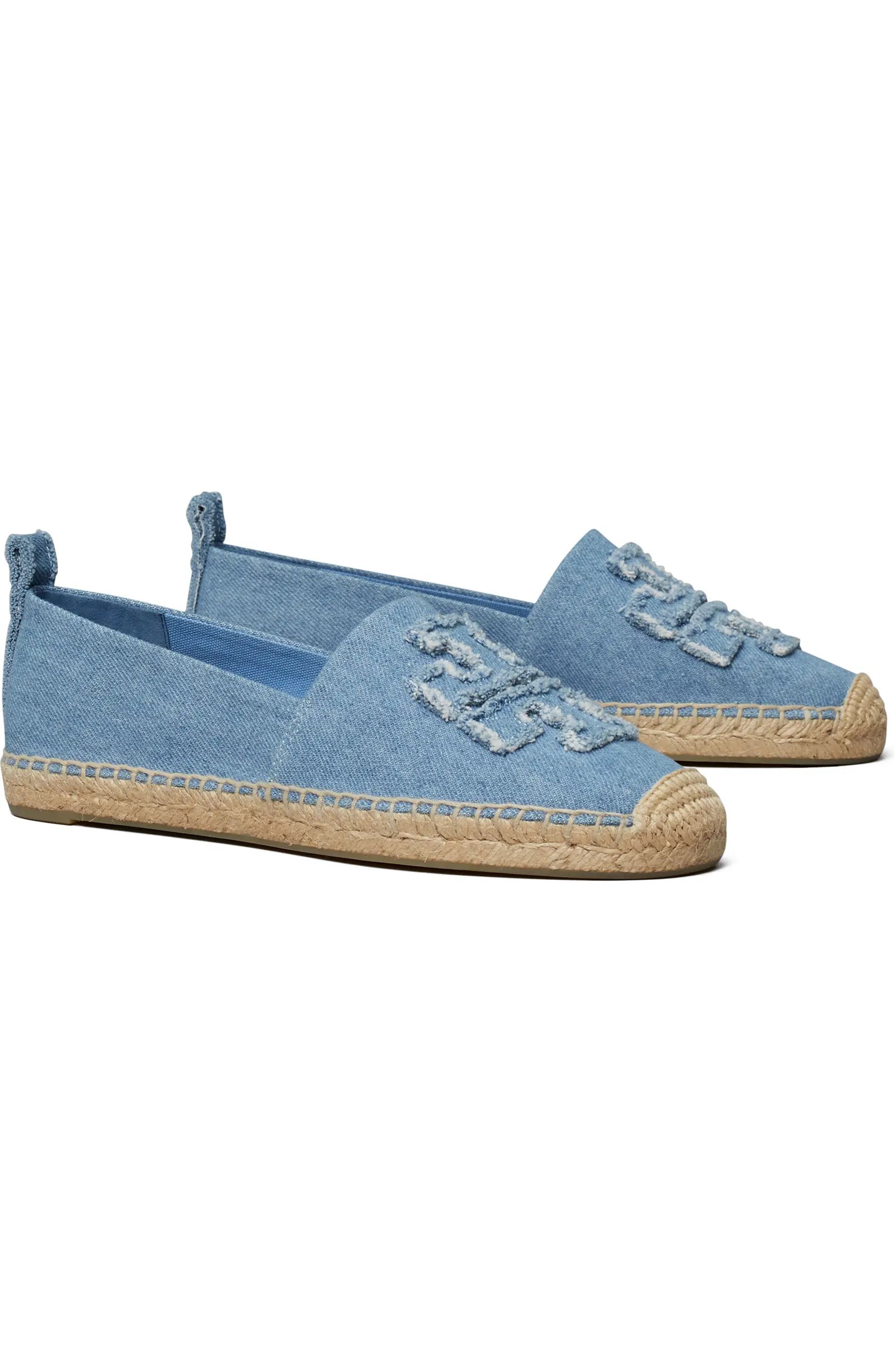 Tory Burch Double T Espadrille Flat (Women) | Nordstrom | Nordstrom