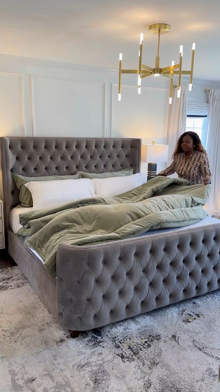 Let's give my bedroom a refresh for spring/summer with some fabulous finds from @Target! #ad When I stumbled upon this gorgeous green accent color, I was immediately drawn to it. It's the perfect subtle pop of color that I wanted for this space!👌🏾

What’s your favorite part of this refresh? Mine is everything😂🙌🏾. Comment “Bedding” for links to these finds that are also in my Target Storefront! #targetpartner 

#LTKhome #LTKsalealert #LTKSeasonal