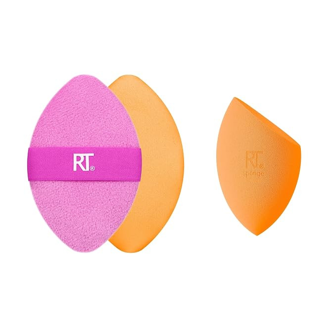 Real Techniques Miracle Complexion Sponge + Miracle 2-In-1 Powder Puff, Makeup Blending Sponge & ... | Amazon (US)