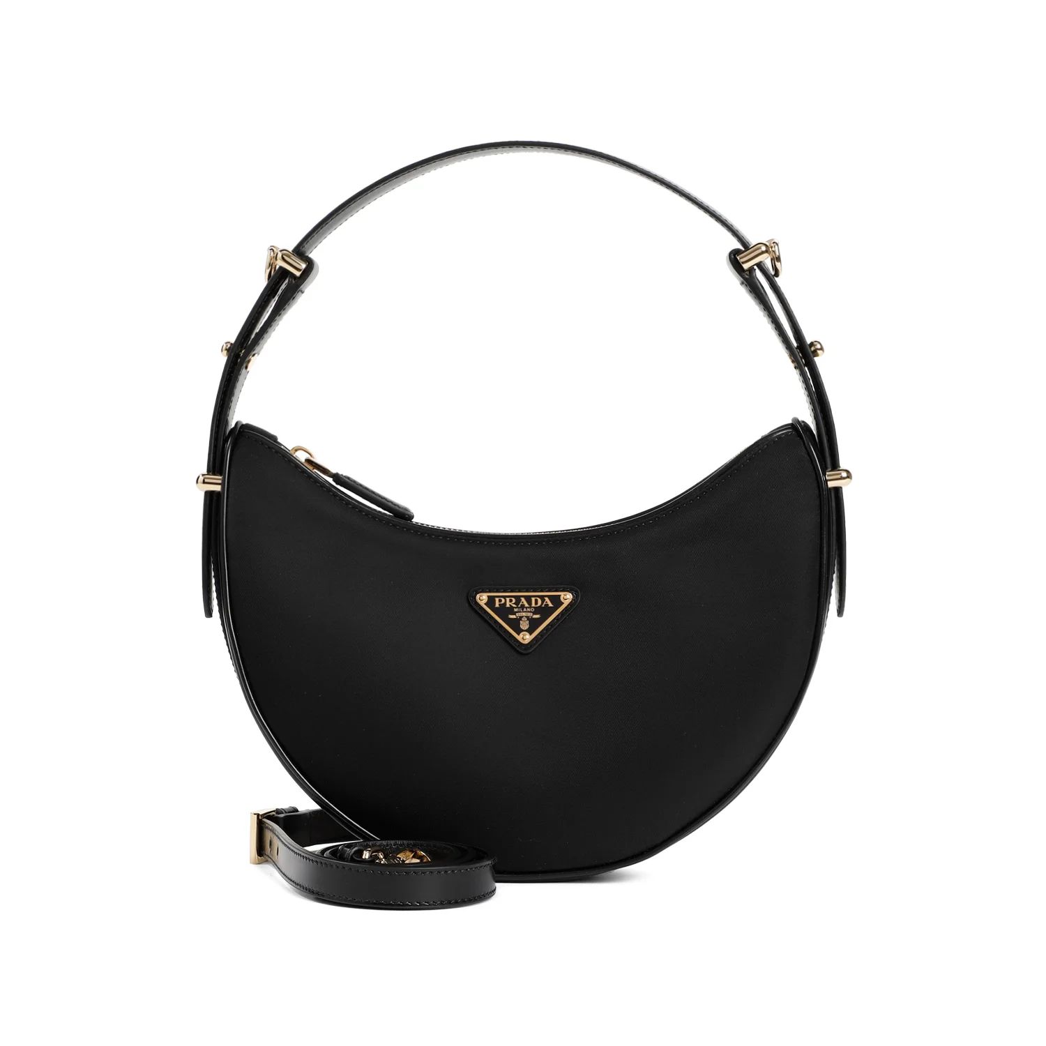Prada Logo-Plaque Zipped Handbag | Cettire Global