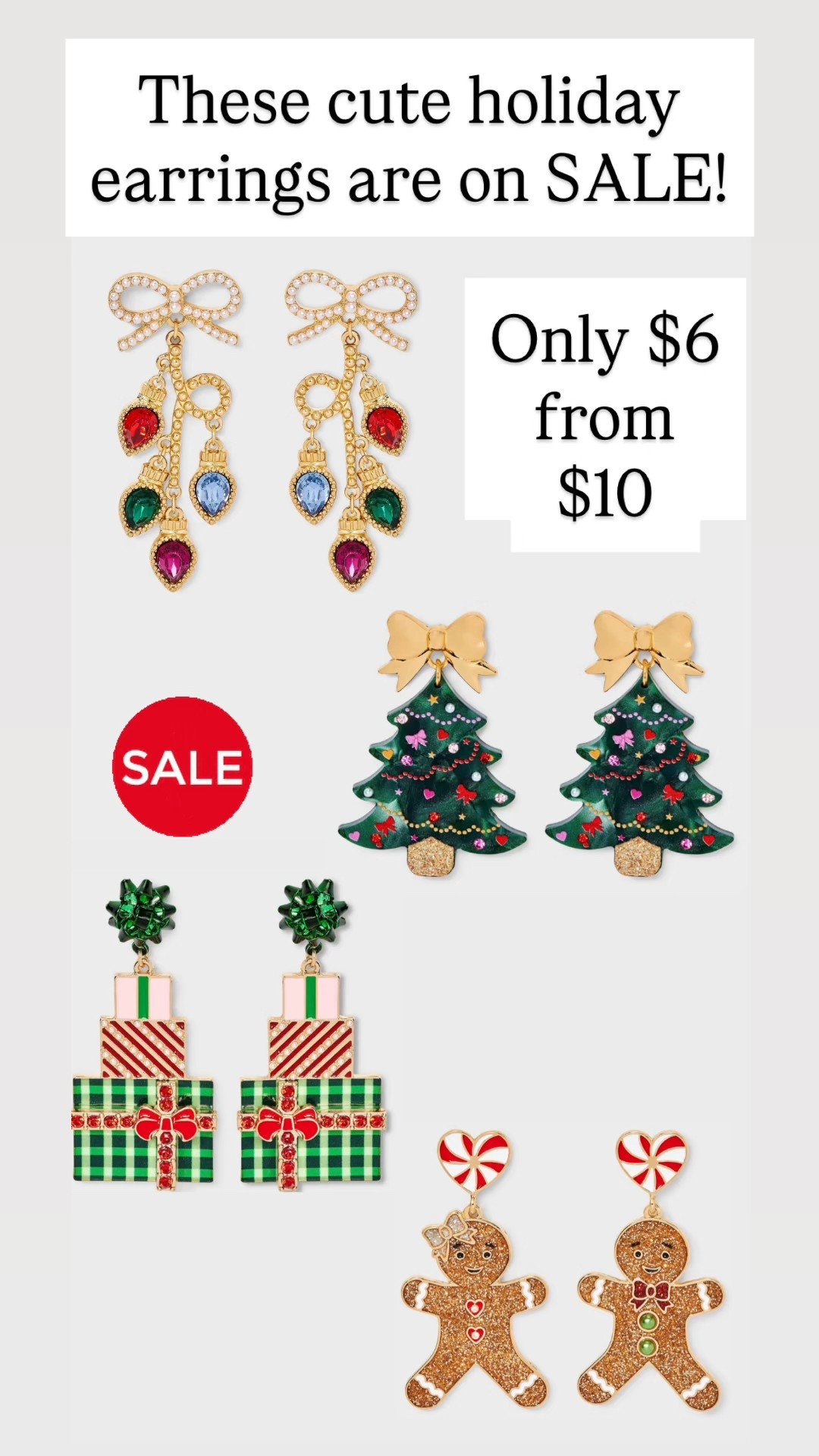 Cute holiday earrings for $6!!!

#LTKHoliday #LTKGiftGuide
