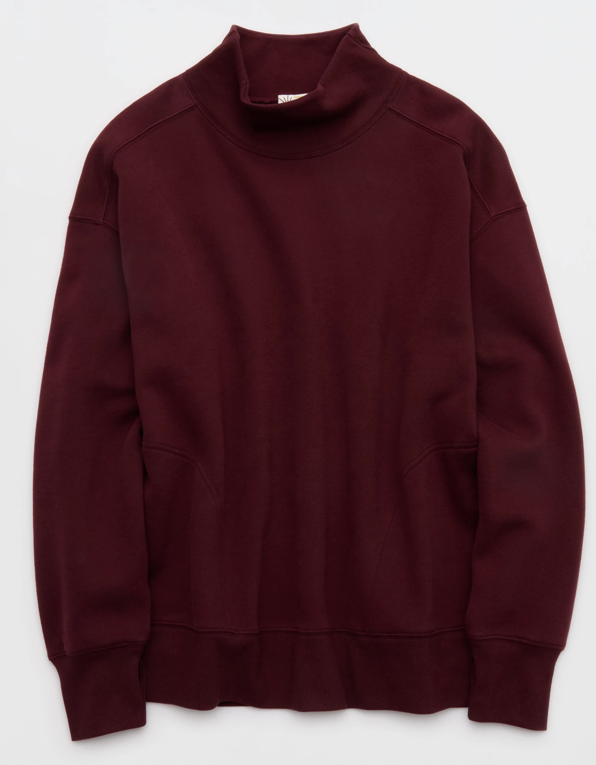 OFFLINE By Aerie Cloud Fleece Oversized Mockneck Sweatshirt | Aerie