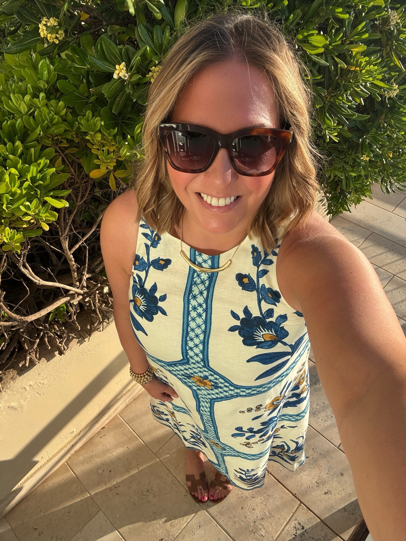 Last night out in Capri called for this dress! It’s called the Amalfi Tile Dress and honestly fits in seamlessly in this vacation. The colors are stunning and so pretty. I felt amazing in it. I paired it with simple jewelry and a tan sandal to keep the dress the star of the outfit.

#LTKootd #LTKMidsize #LTKTravel