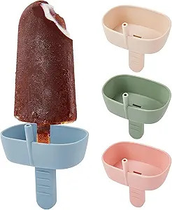 4Pack Drip-Free Silicone Popsicle Holders, AODISTUCE Popsicle Holder with Straw | with 2 Slots Fi... | Amazon (US)