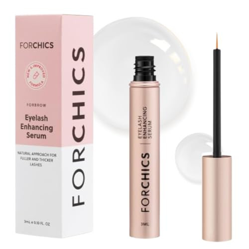 ForChics Eyelash Growth Serum - Prostaglandin-Free Lash Enhancing Serum for Longer, Thicker Lashes and Brows- Natural Formula, Visible Results in 2 Weeks - Vegan, Hormone-Free 0.10 fl. oz / 3ml | Amazon (US)