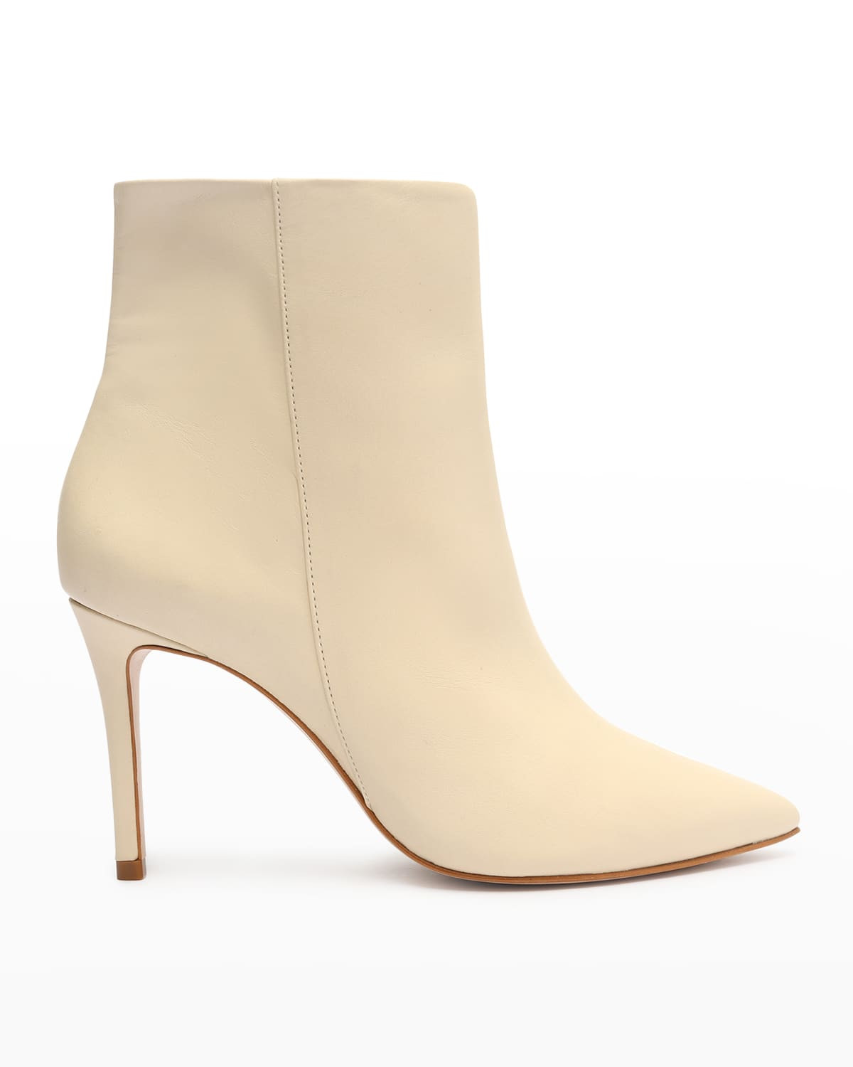 Mikki Leather Pointed-Toe Booties | Neiman Marcus