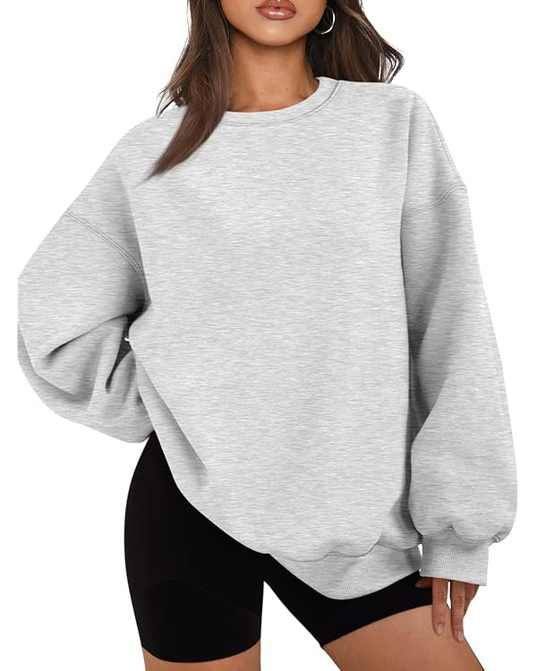 EFAN Womens Oversized Sweatshirts Hoodies Fleece Crewneck Sweaters Casual Tops Comfy Fall Fashion... | Amazon (US)