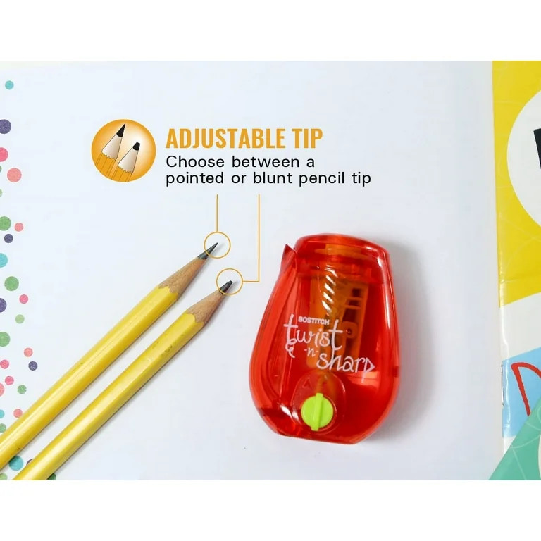 Bostitch Twist-n-Sharp Manual Pencil Sharpener, Assorted Colors | Walmart (US)