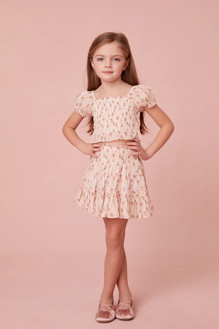 Girls Raf Cotton Floral Skirt | LOVESHACKFANCY