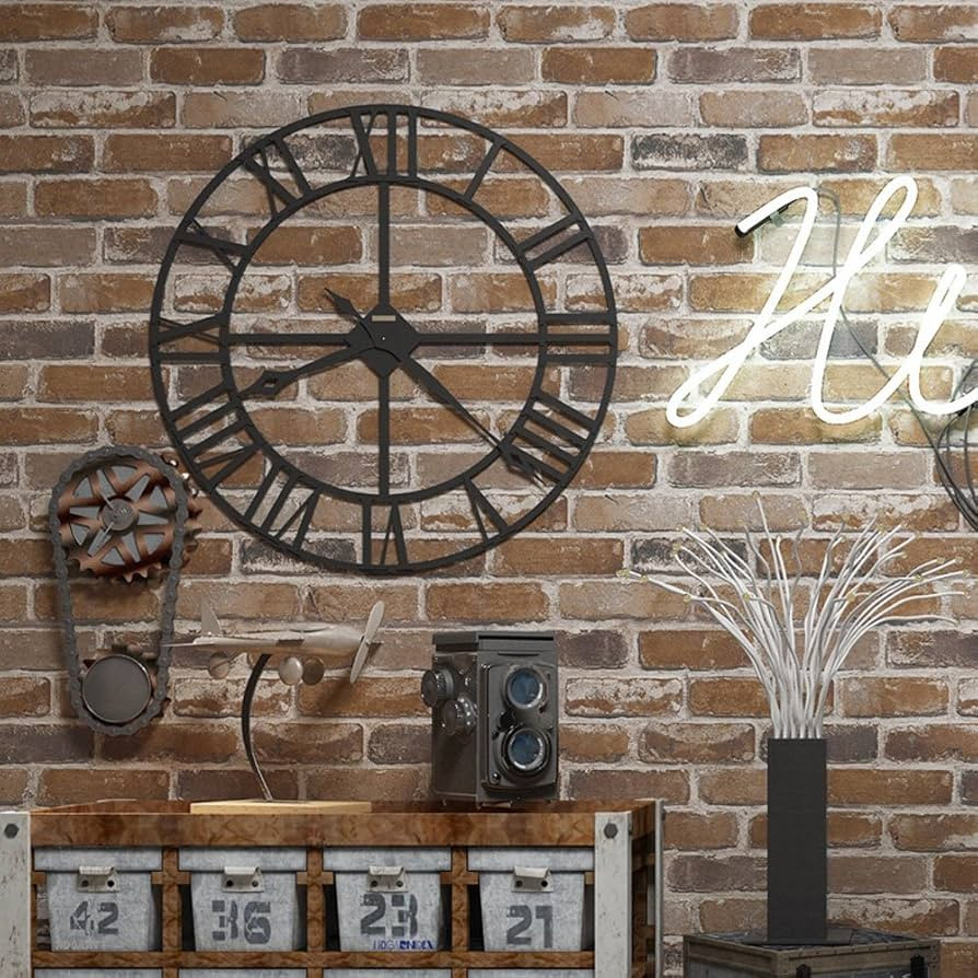 Okydoky Brick Wallpaper, Vintage Brown Brick Wallpaper for Home Kitchen Livingroom Bedroom Backgr... | Amazon (US)
