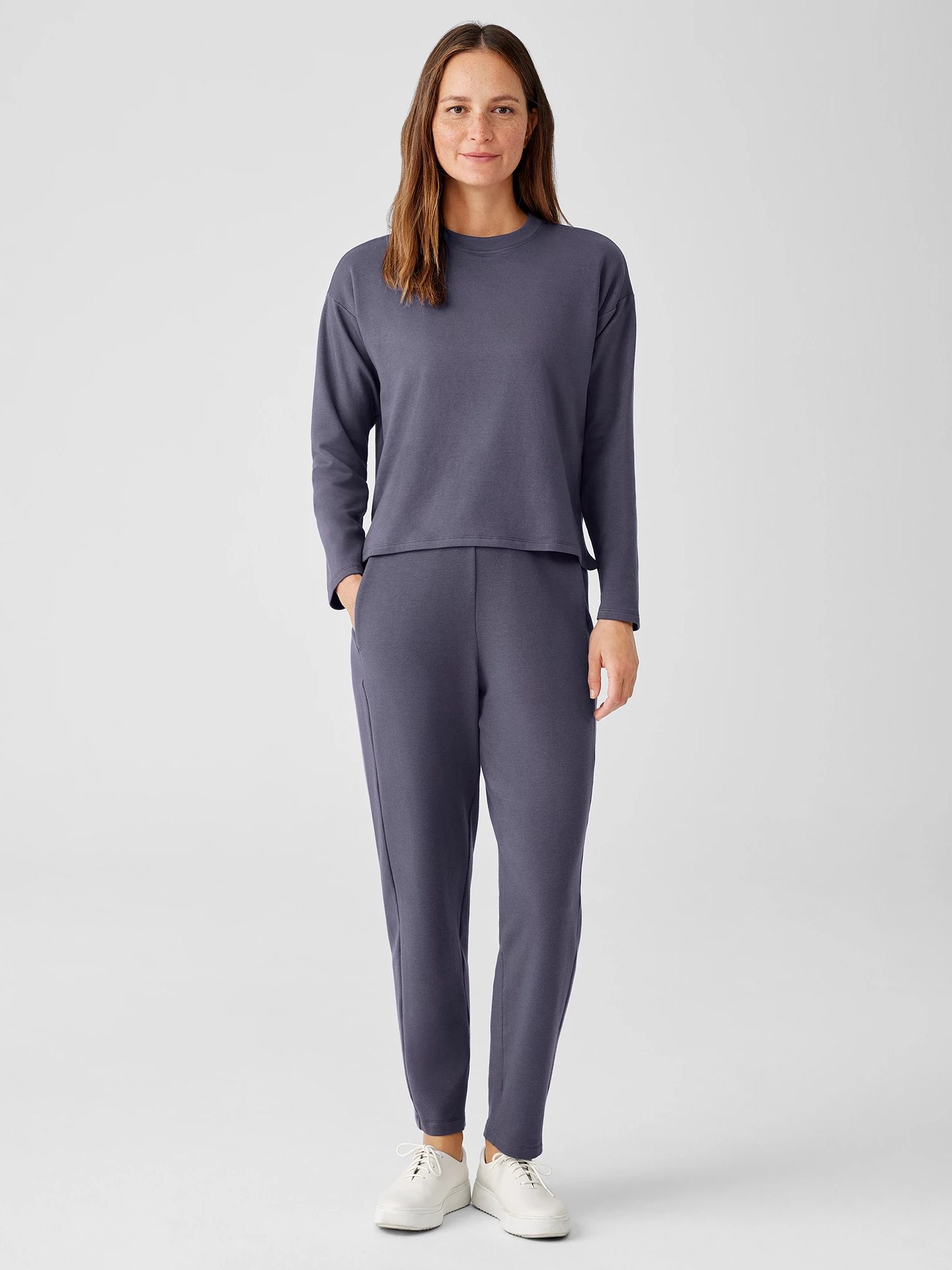 Cozy Brushed Terry Hug Slouchy Pant | Eileen Fisher