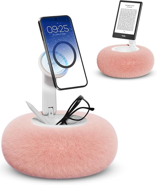 Viozon Phone Holder for Bed, Magnetic Pillow Stand, Compatible with 4-7" Phone/Kindle with Small ... | Amazon (US)