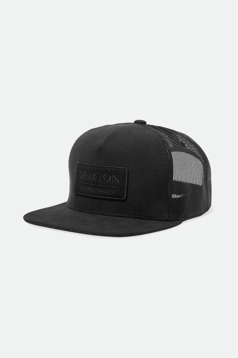 Palmer Proper MP Trucker Hat - Black/Black | Brixton
