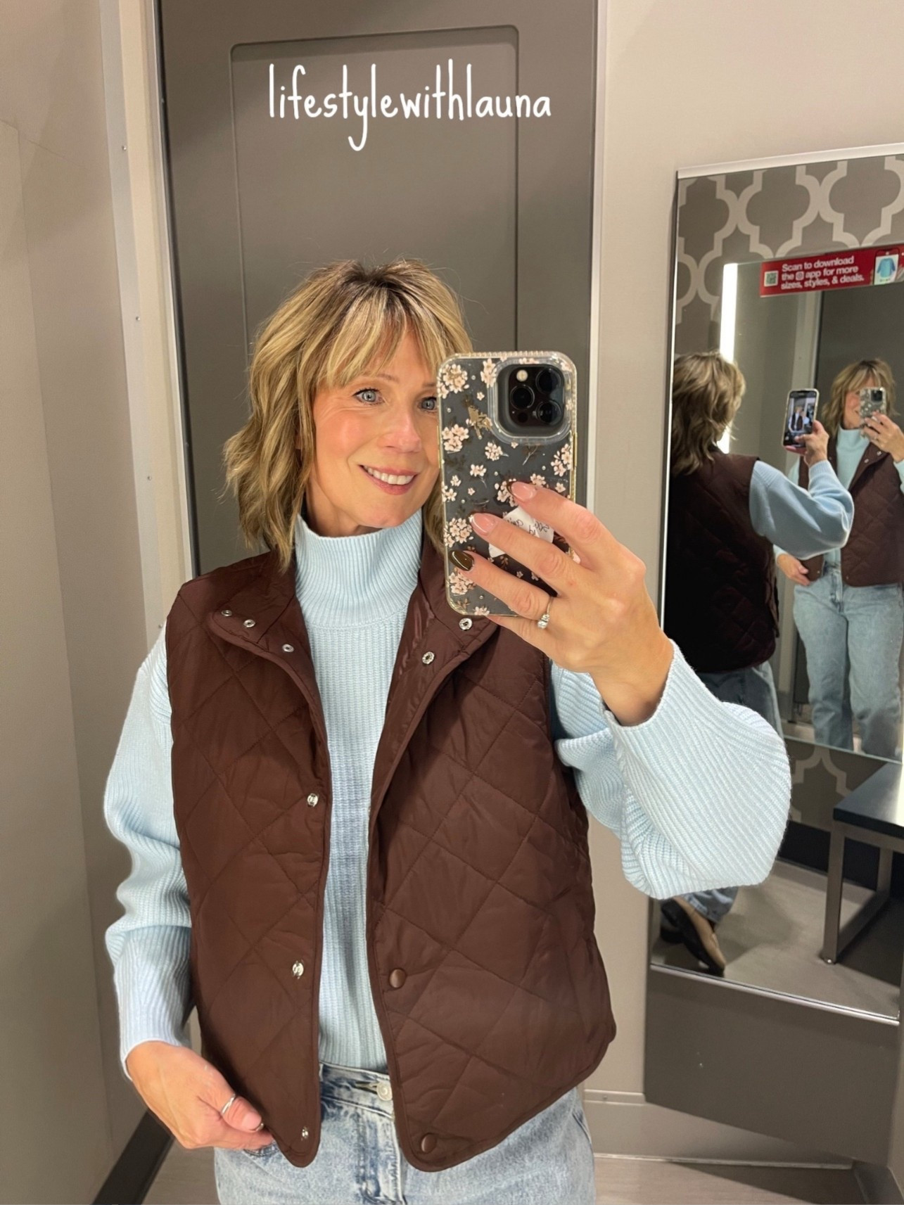 Loving a blue & brown combo!🍂 Prettiest blue ribbed sweater & brown quilted vest! Would be so cute for family pictures! Linked some of my other favorites styles! 
Sweater - Med
Vest - Med 
@target

casual style, affordable looks, mom outfits, fall outfit, comfy outfit


#LTKOver40 #LTKMidsize #LTKSeasonal