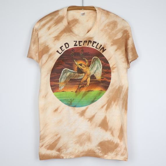 Vintage 1970s Led Zeppelin Swan Song Tie Dye Shirt | Etsy | Etsy (UK)
