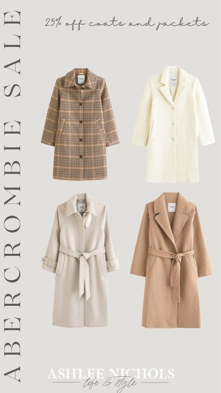 25% off coats and jackets at Abercrombie right now! This would be a great time to get one of these wool long coats! 

Abercrombie sale, Abercrombie finds, wool coats, affordable wool coats, neutral coats, winter essentials, fall fashion, winter fashion, Ashlee Nichols 

#LTKsalealert #LTKstyletip #LTKSeasonal