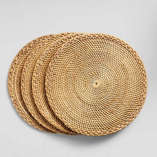 Zadia Jute/Rattan Charger Plate (Set of 4) | Wayfair North America