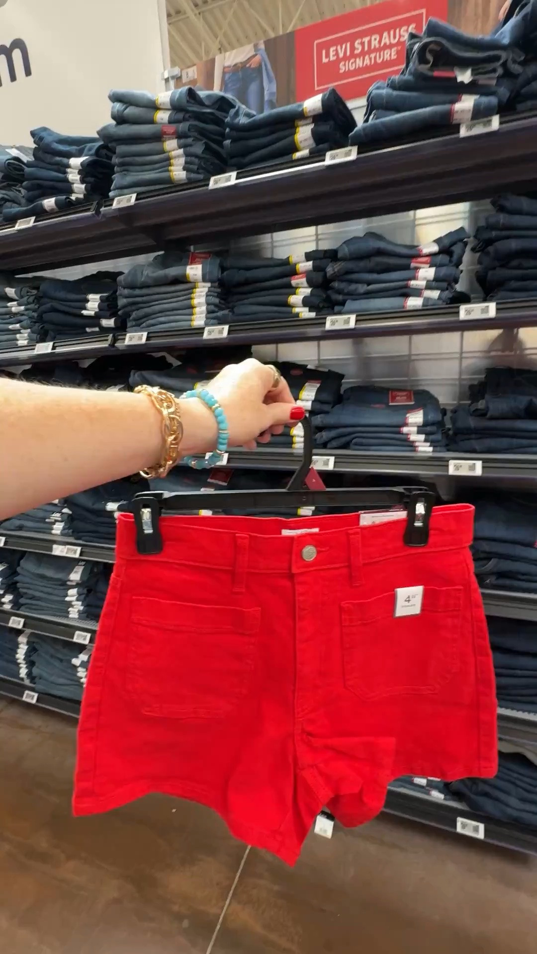 Red jean shorts from Walmart!

#LTKootd