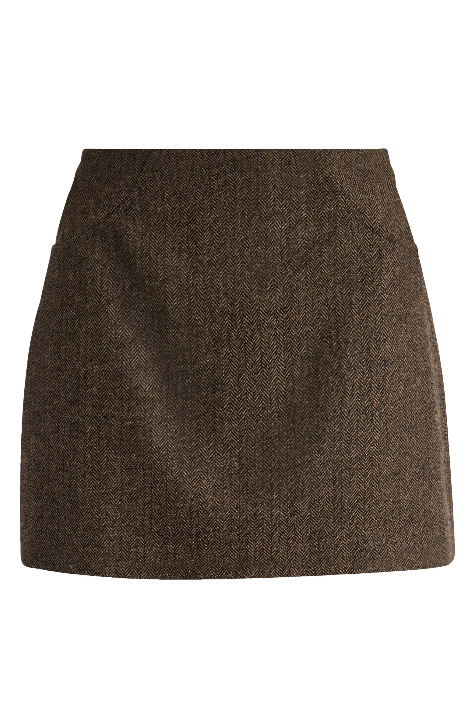 x Kacey Musgraves Buxton Low Rise Wool Blend Miniskirt | Nordstrom