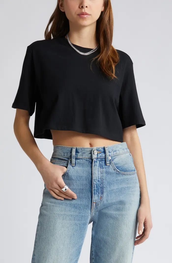 Crewneck Crop Cotton T-Shirt | Nordstrom