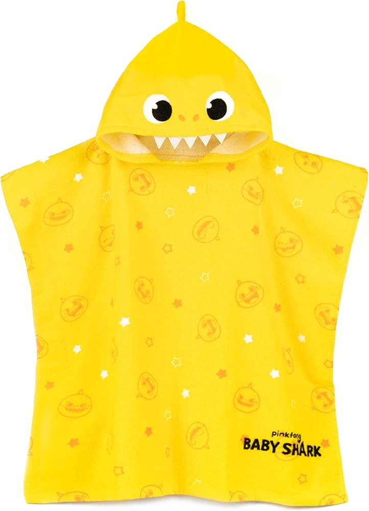 Baby Shark Towel Poncho Kids Yellow Children Song Beach Bath Towel | Amazon (US)