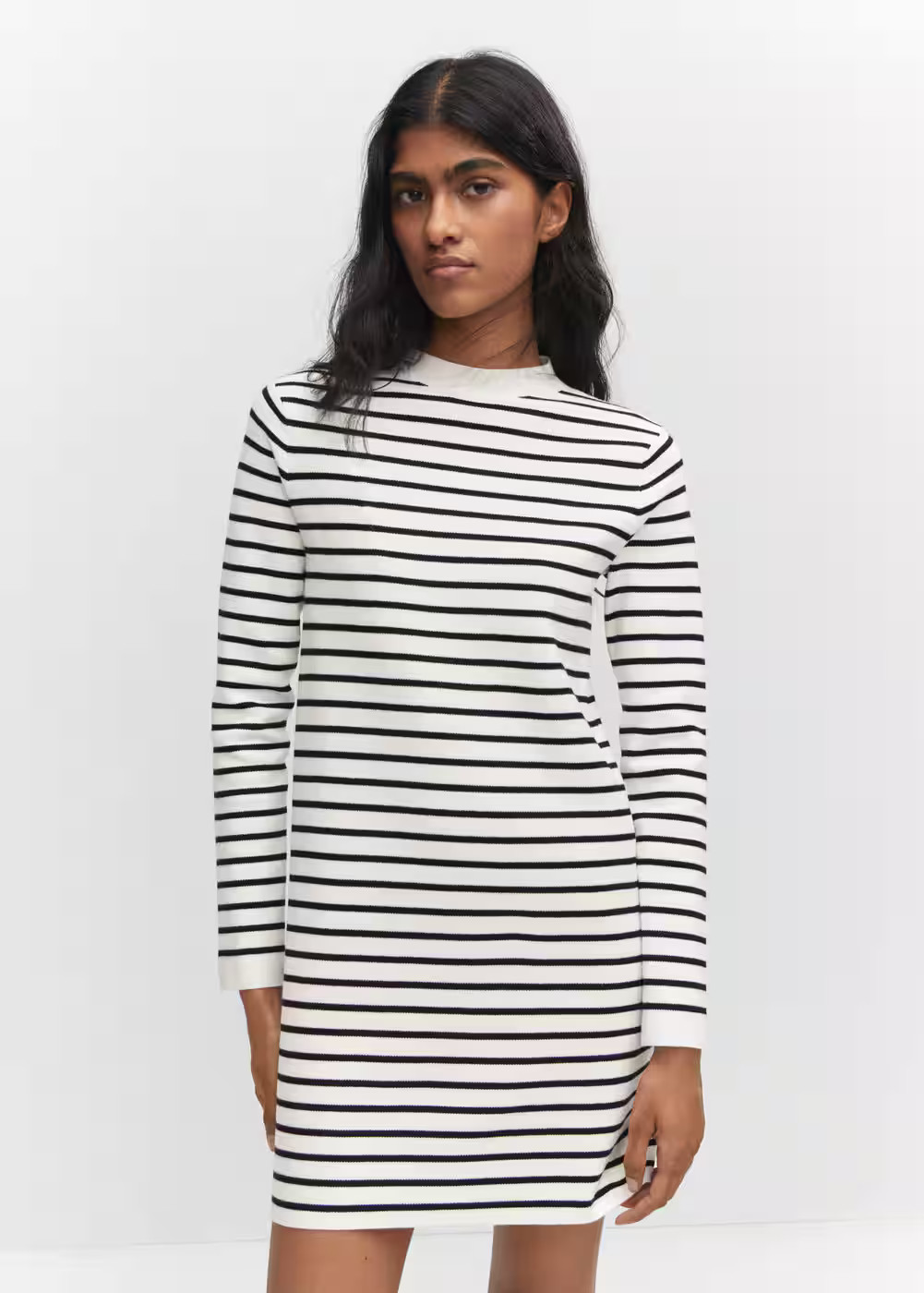 Striped jersey dress -  Women | Mango USA | MANGO (US)
