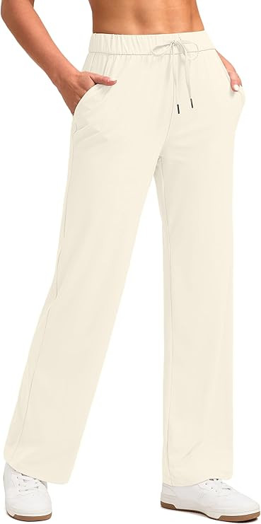 SANTINY Wide Leg Sweatpants Women 28"/30" Lightweight Loose Casual Pants with Pockets Women's Dra... | Amazon (US)