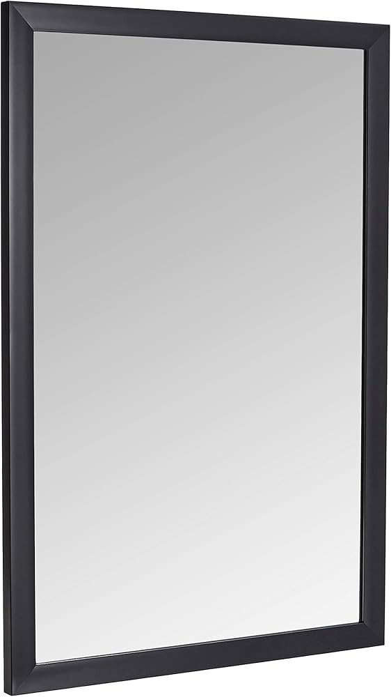 Amazon Basics Rectangular Wall Mirror 24" x 36" - Standard Trim, Black | Amazon (US)