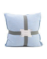 22x22 2pk Seersucker Plaid Flange Square Pillows | Marshalls