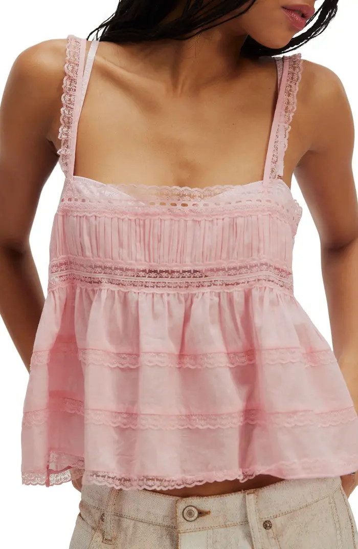 Darling Dreams Lace Trim Babydoll Camisole | Nordstrom