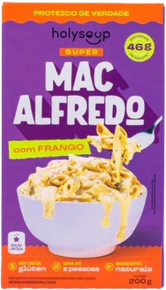 MACARRÃO PROTEICO SEM GLÚTEN HOLYSOUP MAC ALFREDO 200G | Amazon (BR)