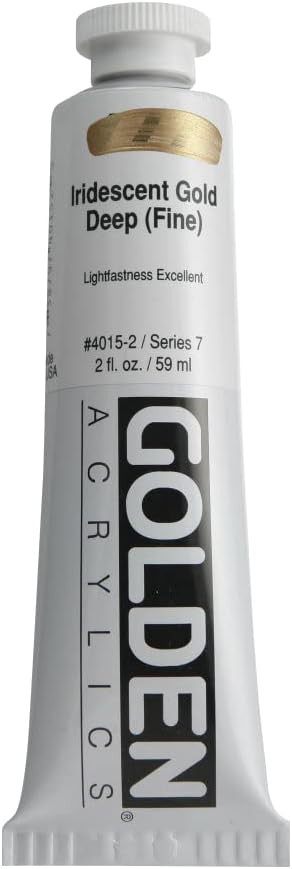 Heavy Body Acrylics by GOLDEN, Iridescent Gold Deep (Fine), 2 fl. oz. Tube, Professional Acrylic ... | Amazon (US)