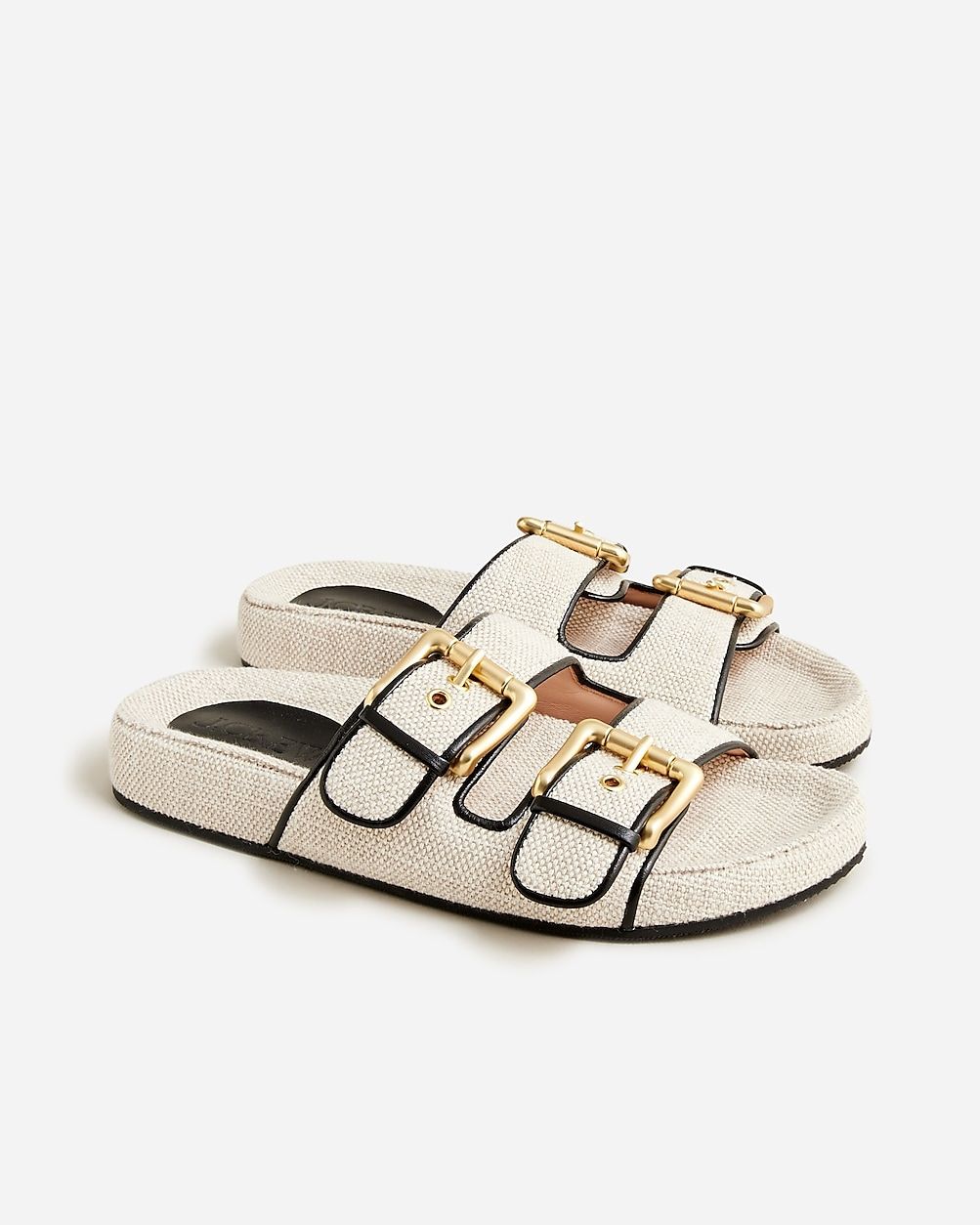 Two-strap buckle sandals in canvas | J.Crew US