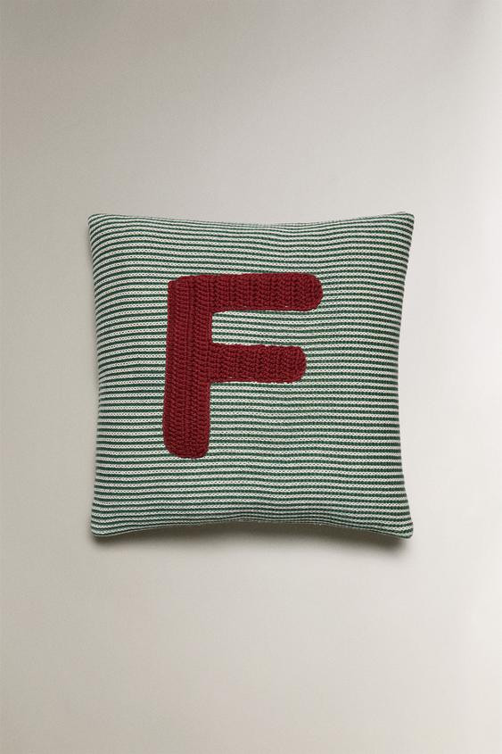 KIDS’ EMBROIDERED LETTER F CUSHION | Zara US