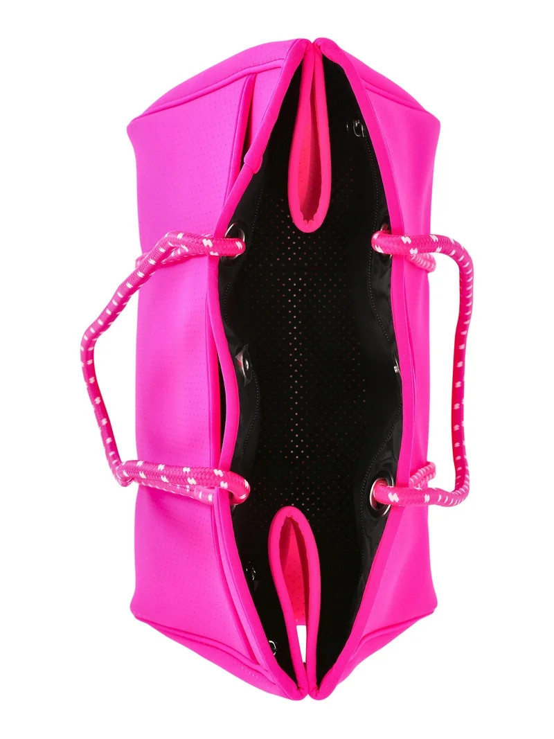 No Boundaries Women's Neoprene Beach Tote Bag, Pink | Walmart (US)