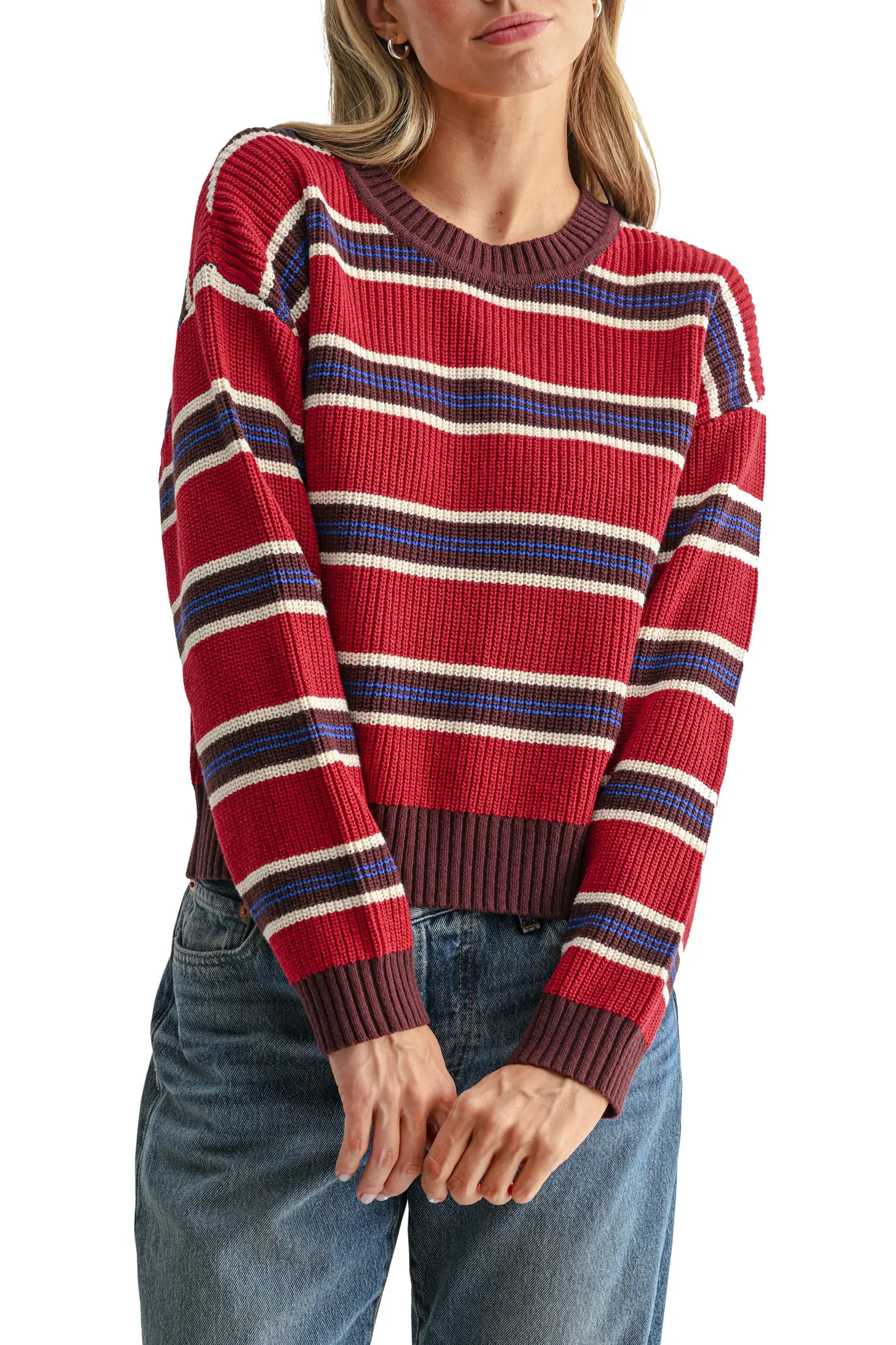 All in Favor Stripe Crewneck Sweater (Women) | Nordstrom | Nordstrom