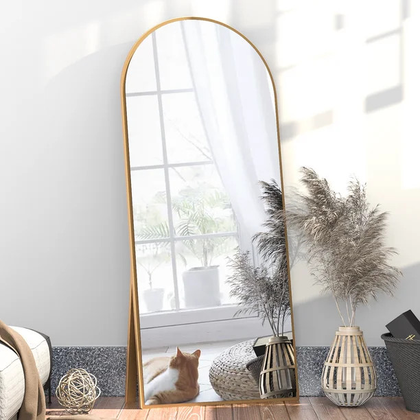 CONGUILIAO Arch Floor Mirror Full Length Mirror  65" x 22" Full Body Mirror Wall Leaner Standing ... | Walmart (US)