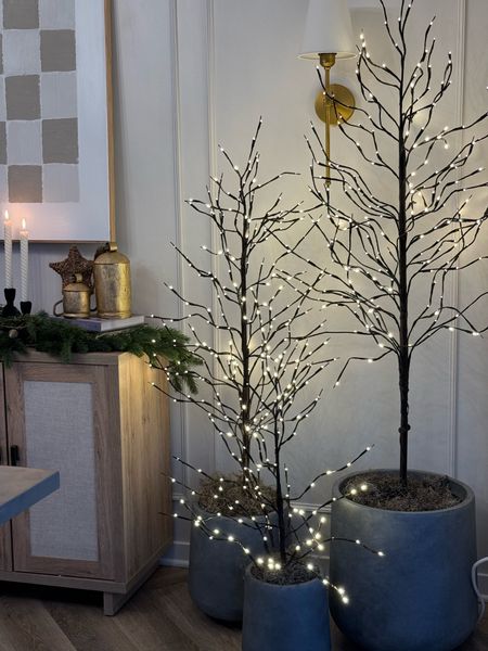 Light up Pottery Barn Dupe Christmas/Holiday Trees. Set of tree 3/5/6 ft. Warm lights super cute light up twinkle tree! 

#LTKHoliday #LTKHolidaySale #LTKhome