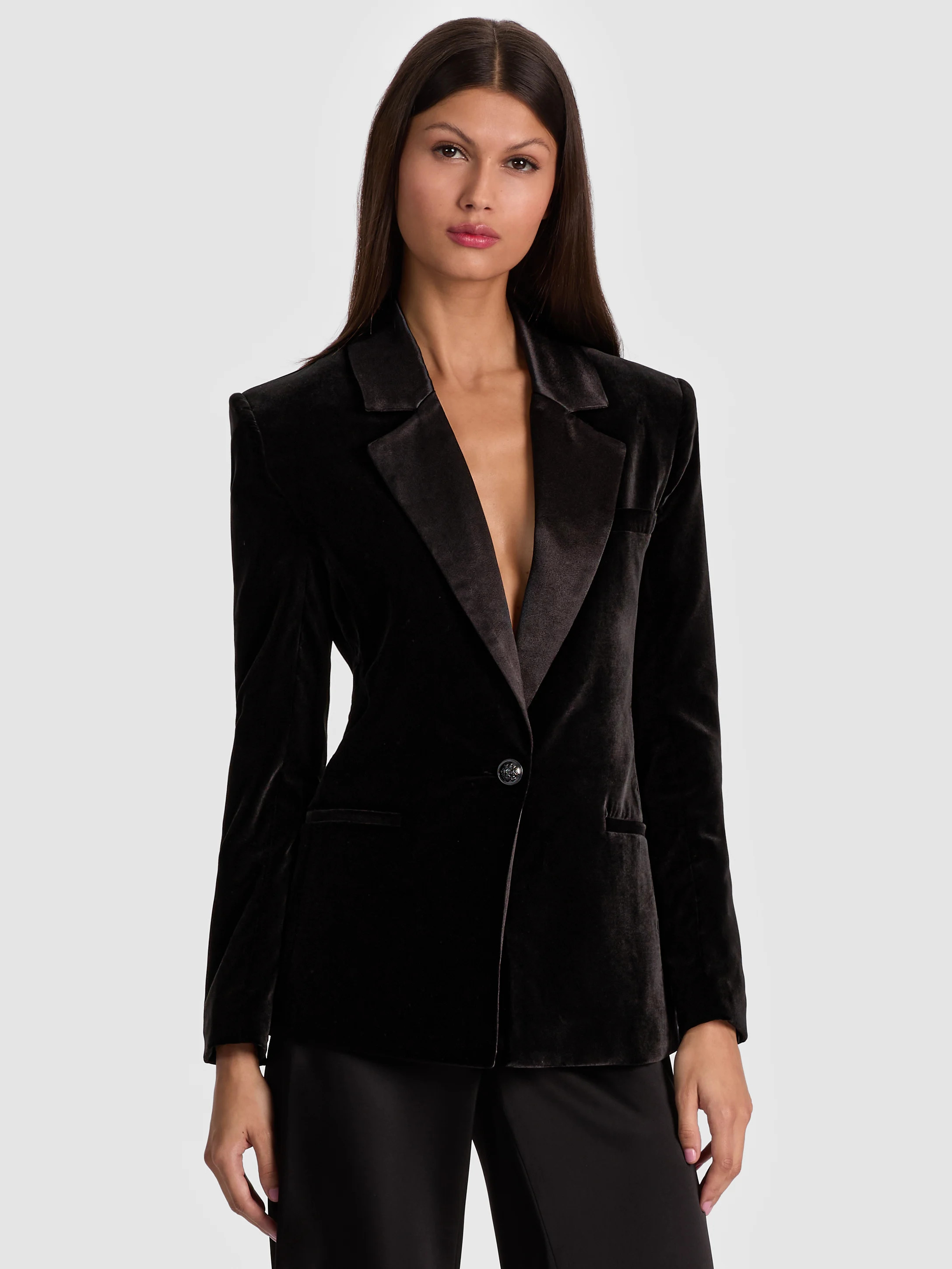 alice + olivia SILAS VELVET BLAZER | Alice + Olivia