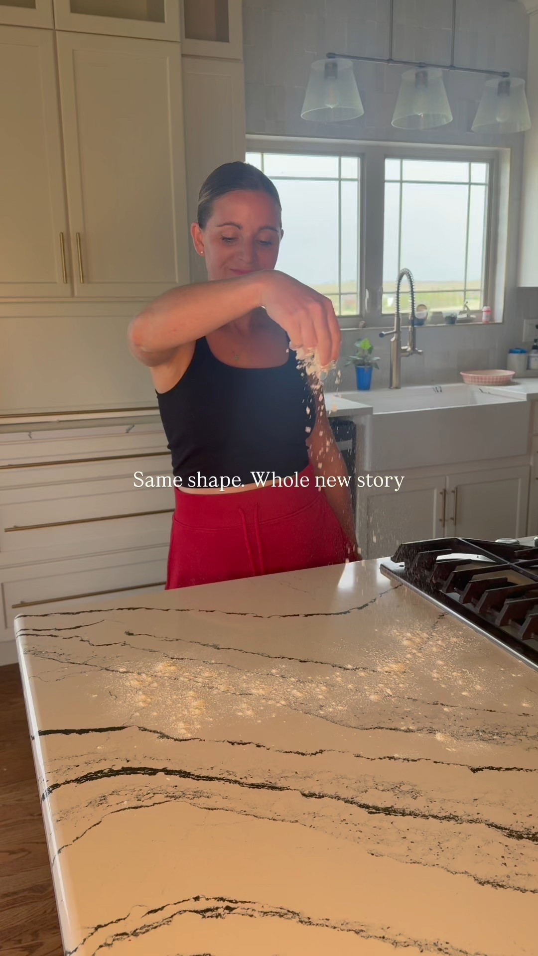 Here’s my outfit info and the recipe!

Pizza with a twist 🍕
Ingredients:
For the Dough:
	•	2 ½ cups all-purpose flour
	•	1 tsp active dry yeast
	•	1 tsp sugar
	•	¾ cup warm water (about 110°F)
	•	2 tbsp olive oil
	•	½ tsp salt
For the Filling (goes in raw):
	•	1 lb ground beef
	•	½ lb ground sausage (mild)
	•	1 medium onion, finely minced
	•	1 green bell pepper, finely minced
	•	1 red bell pepper, finely minced
	•	2 tbsp tomato paste
	•	2 tbsp olive oil
	•	1 ½ tsp ground cumin
	•	1 tsp paprika (sweet or smoked)
	•	1 tsp red pepper flakes 
	•	½ tsp ground black pepper
	•	½ tsp salt
	•	1 tsp dried oregano or thyme (optional)
Topping (Optional):
	•	Shredded mozzarella
🥣 Instructions
1. Make the Dough:
	1.	In a bowl, mix warm water, yeast, and sugar. Let sit 5–10 minutes until frothy.
	2.	Add flour, salt, and olive oil. Mix and knead into a soft dough (8–10 minutes).
	3.	Cover and let rise in a warm spot for about 1 hour, or until doubled.
2. Mix the Raw Filling:
	1.	In a large bowl, combine ground beef, ground sausage, minced onion, peppers, tomato paste, olive oil, and all spices.
	2.	Mix thoroughly with your hands until evenly combined. Set aside.

3. Assemble the Pide 
	1.	Preheat your oven to 475°F (245°C). Line a baking sheet with parchment paper.
	2.	Punch down the dough and divide into 2 to 4 equal pieces.
	3.	Roll each piece into a thin oval  (~¼ inch thick).
	4.	Spoon the raw meat mixture thinly and evenly onto the dough, leaving about 1 inch of border all around. Don’t overload it—thin is key for even cooking.
	5.	Fold in the sides pushing the dough through your pointer and middle finger.
4. Bake:
•	Bake in the preheated 475°F oven for 12–15 minutes, until the crust is golden and the meat is fully cooked.
🥄 Serve:
Slice hot and enjoy with a side of garlic yogurt, lemon wedges, or fresh herbs.
✅ Tip: Because the meat is raw going into the oven, make sure it’s spread in a thin layer to cook thoroughly. 