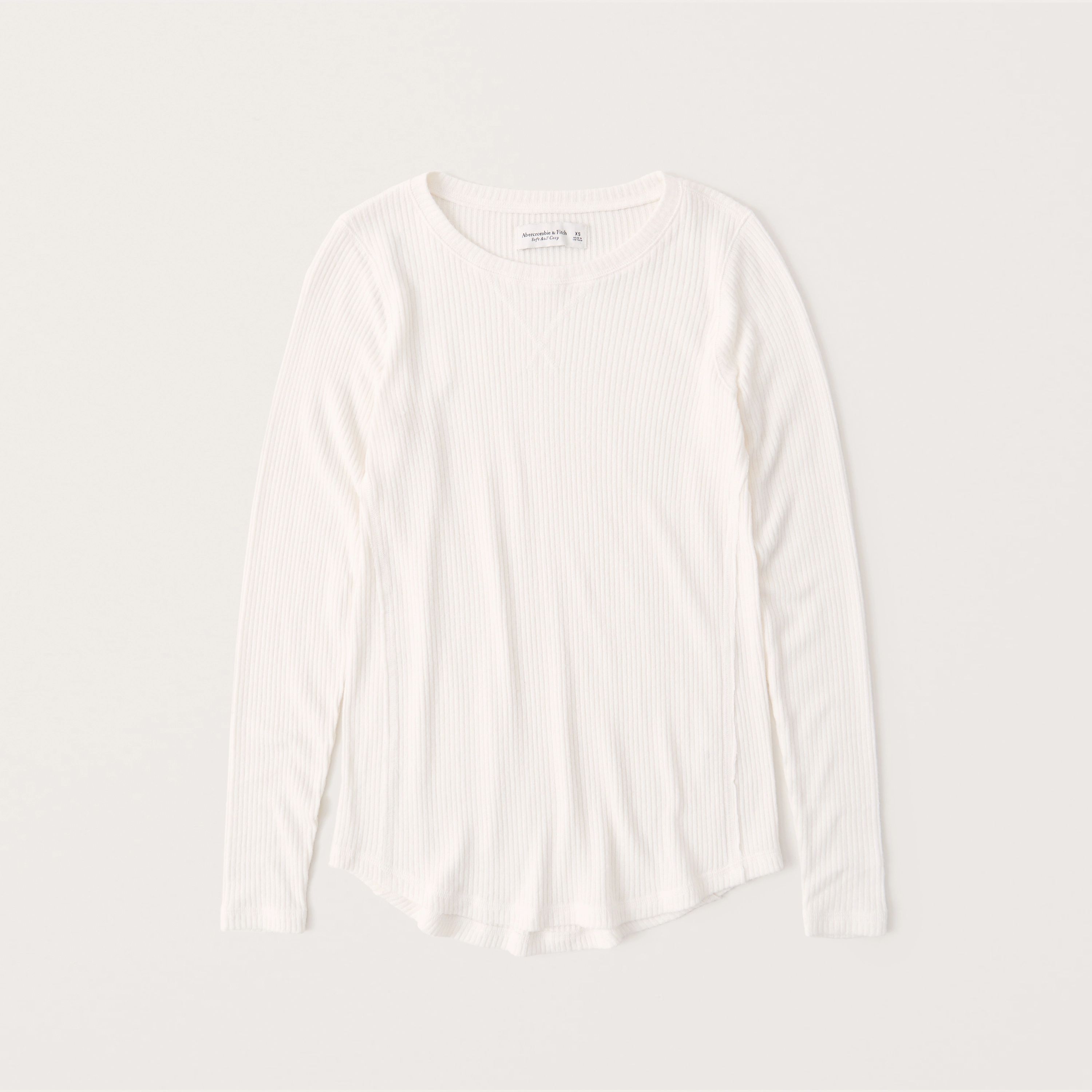 Cozy Long-Sleeve Ribbed Legging Tee | Abercrombie & Fitch (US)
