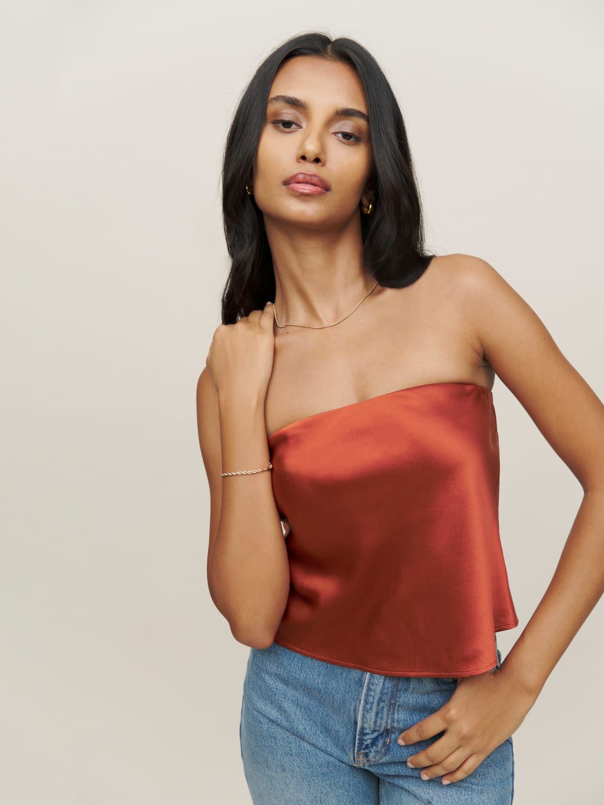 Spritz Silk Top | Reformation (US & AU)