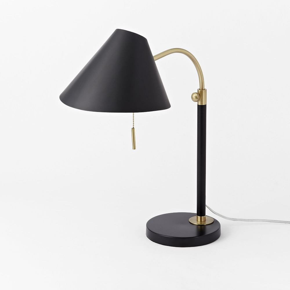 Mid-Century Task Table Lamp, Black | West Elm (US)