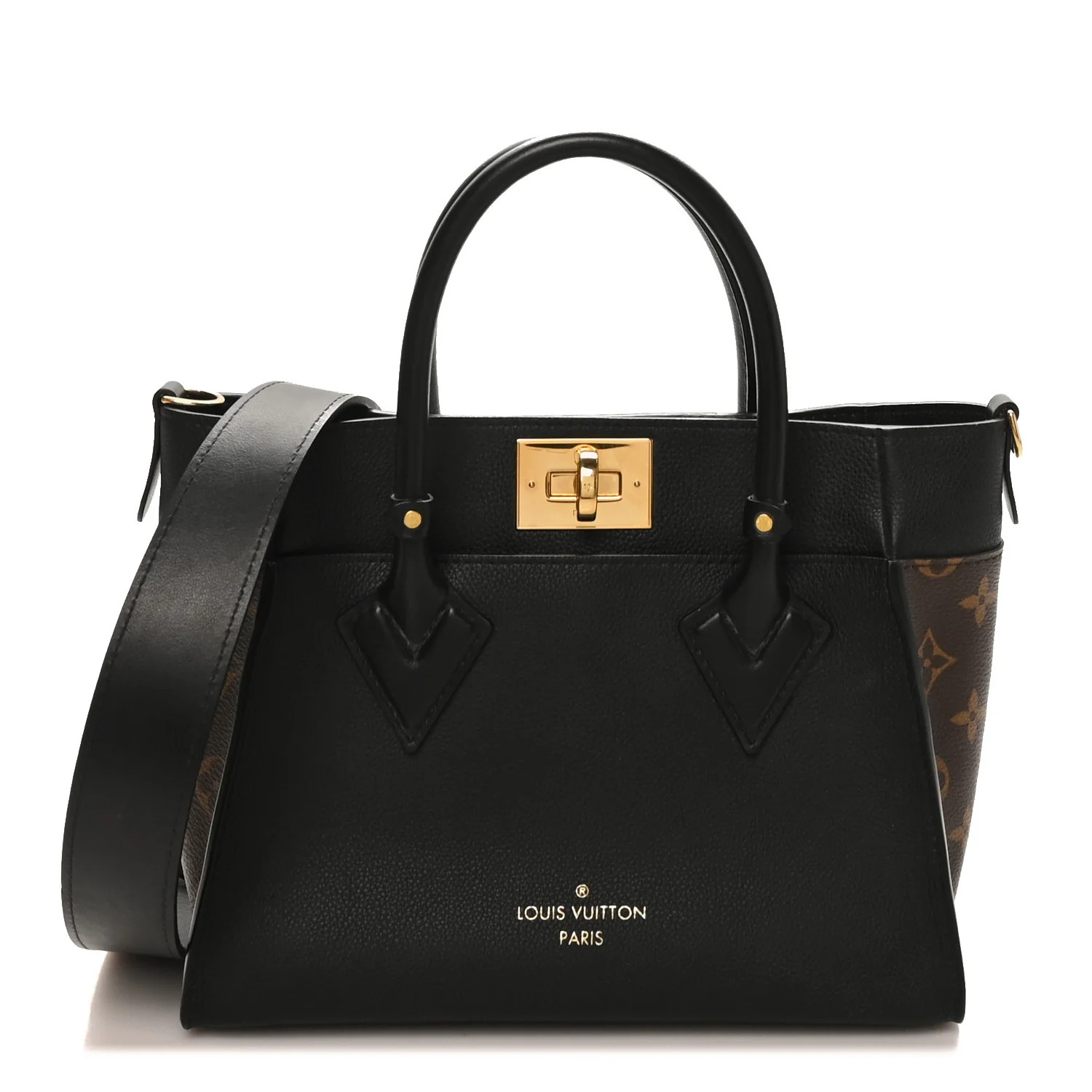 Louis Vuitton Calfskin Monogram On My Side PM Black 1923644 | FASHIONPHILE (US)