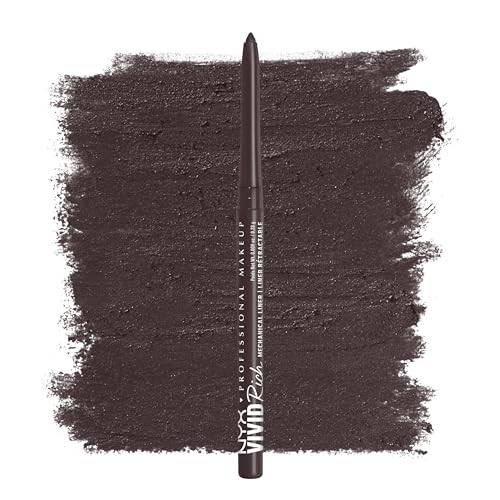 NYX PROFESSIONAL MAKEUP Vivid Rich Mechanical Eye Pencil, Vivid Rich Mechanical, Creamy Retractable Eyeliner - Smokin Topaz, Brown Eyeliner | Amazon (US)