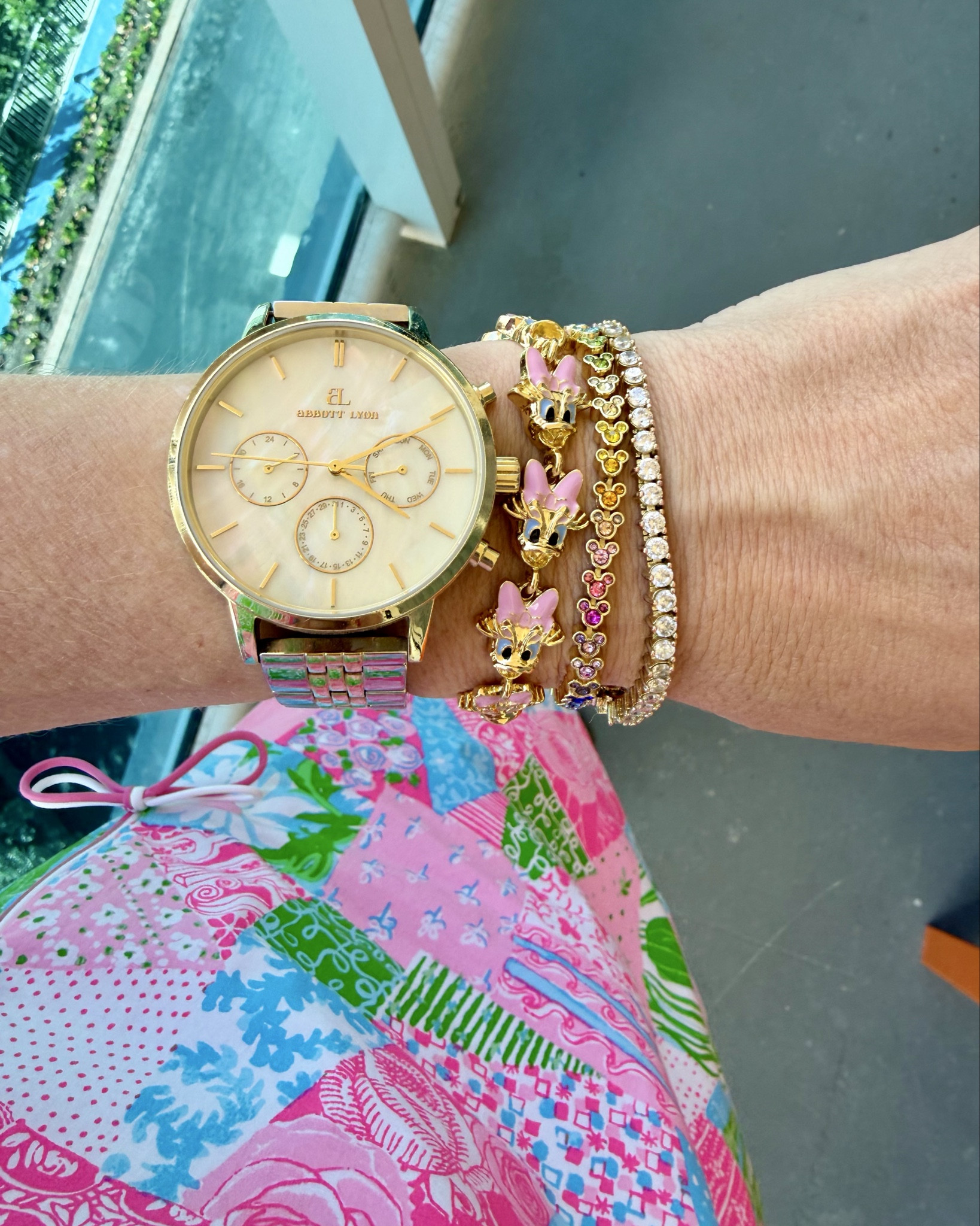 Pink & Green Lilly Look + Jewelry Stack 💖✨

💕 
A classic pink & green Lilly moment 💖🌿 this shift dress is one of my favorites for a polished but easy coastal look! Paired it with a fun jewelry stack featuring a two-tone watch, dainty tennis bracelet, and the cutest Disney-inspired pieces for a playful pop ✨🐭💕

Finished it off with a pink headband for that extra feminine touch 💕 Perfect for vacation, brunch, or a dressed-up daytime look by the water 🌊☀️

lilly pulitzer outfit, pink and green dress, preppy coastal style, jewelry stack, gold watch outfit, disney jewelry, feminine summer outfit, palm beach style, vacation outfit ideas

#LTKOver40 #LTKTravel #LTKmomlife