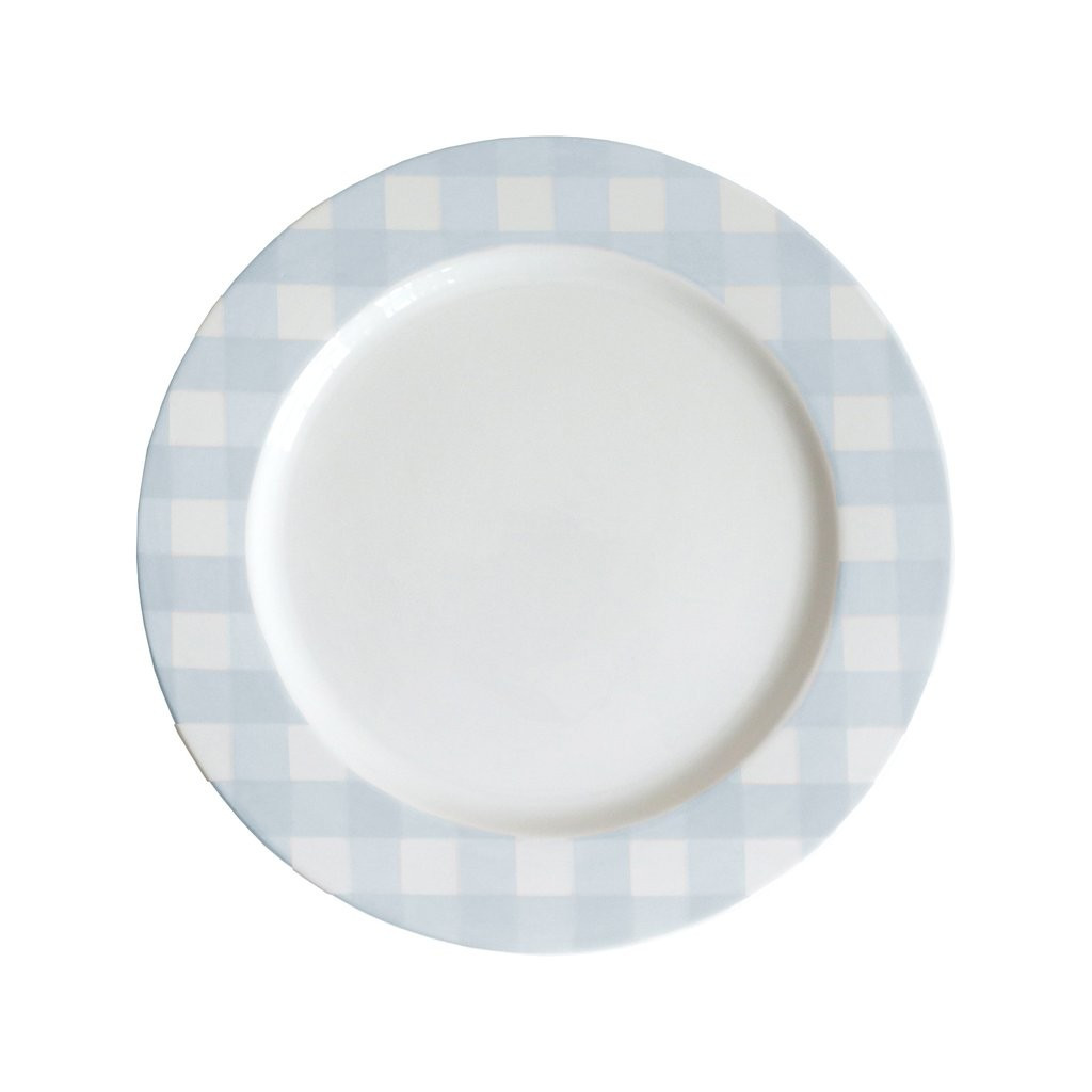 Gingham Round Serving Platter/ Charger | Lo Home by Lauren Haskell Designs