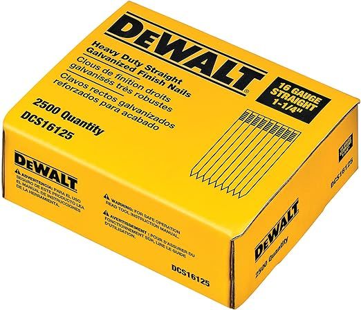 DEWALT Finish Nails, 1-1/4-Inch, 16GA, 2500-Pack (DCS16125) (packaging may vary) | Amazon (US)
